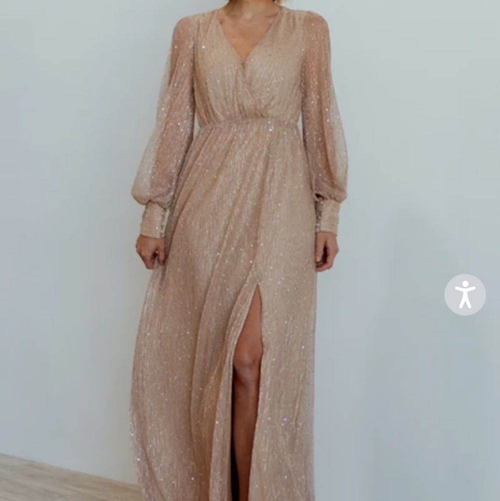 Baltic Born Abigail Champagne Sparkle Gown